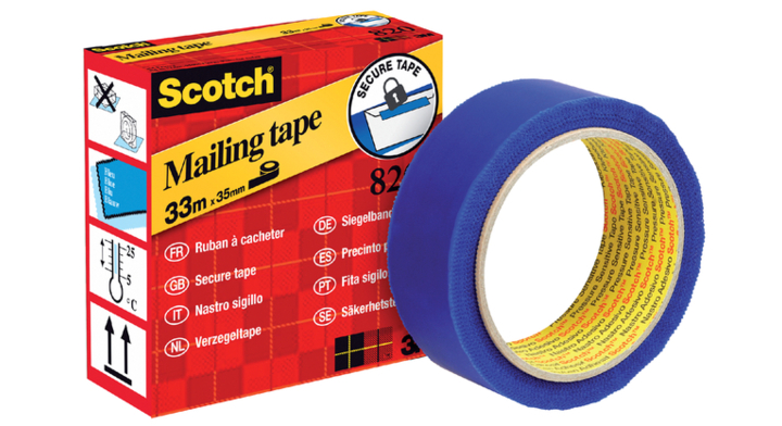 Plakband 3m scotch 820 35mmx33m verzegel blauw