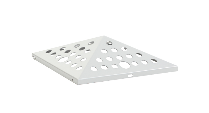 Top met gaten t.b.v. Piramide as-papierbak, zilver, VB708680