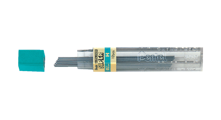 Potloodstift pentel 0.7mm zwart per koker h