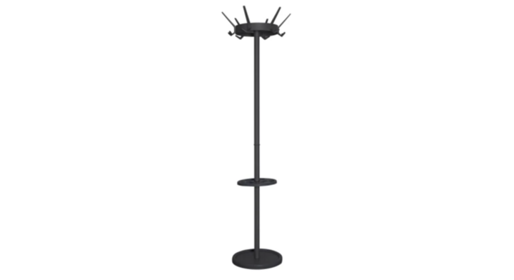 Staande Kapstok Crown | 180cm | 18-Haaks | Zwart | VB 718085