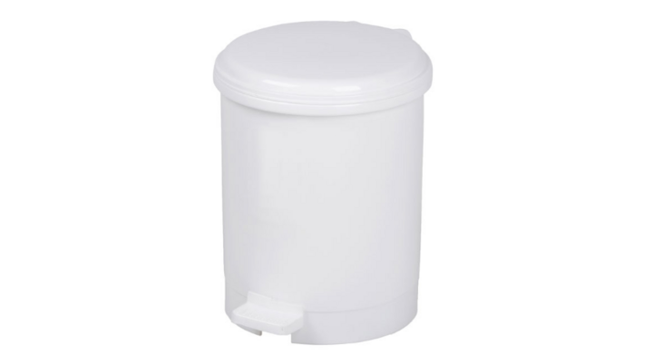 Kunststof Pedaalemmer | 12 Liter | Wit | VB 001855