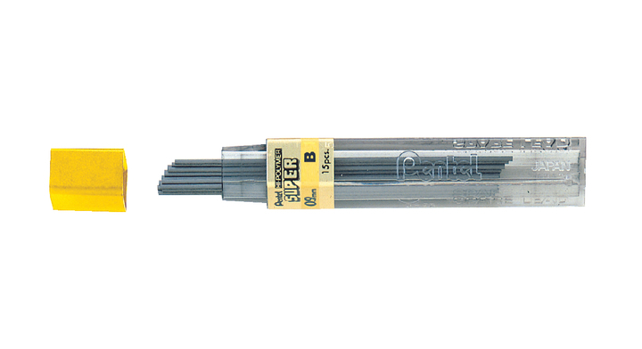 Potloodstift pentel 0.9mm zwart per koker b