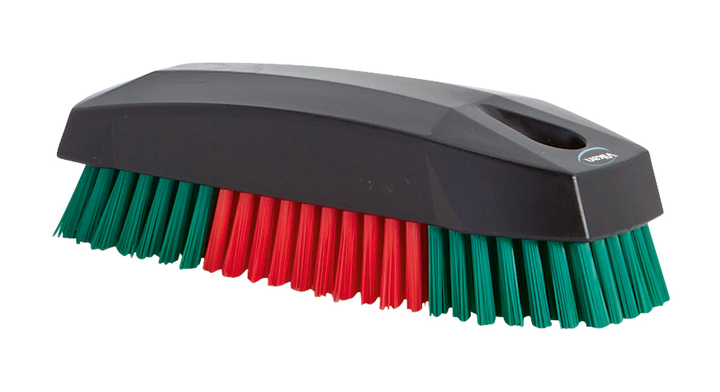 Vikan, nagelborstel hard, 12cm, zwart/rood/groen, 644052 (1 stuk)