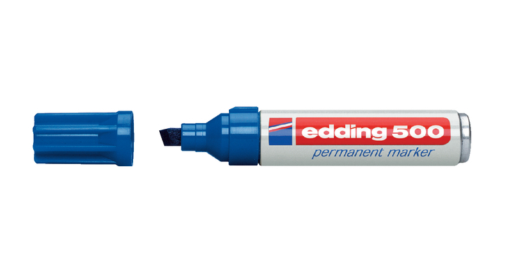 Viltstift edding 500 perm schuin 2-7mm blauw