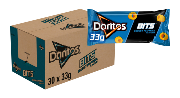 Chips doritos bits zero's sweet paprika zak 33gr(37159)