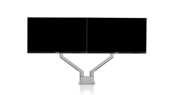 Filex, Chicago dubbel monitorarm (2-12 kg), zilver