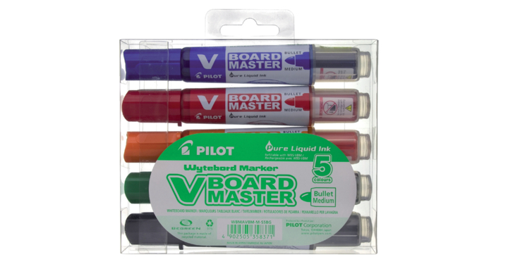 Pilot Begreen, whiteboardviltstift, 2.3mm rond, assorti(5st)