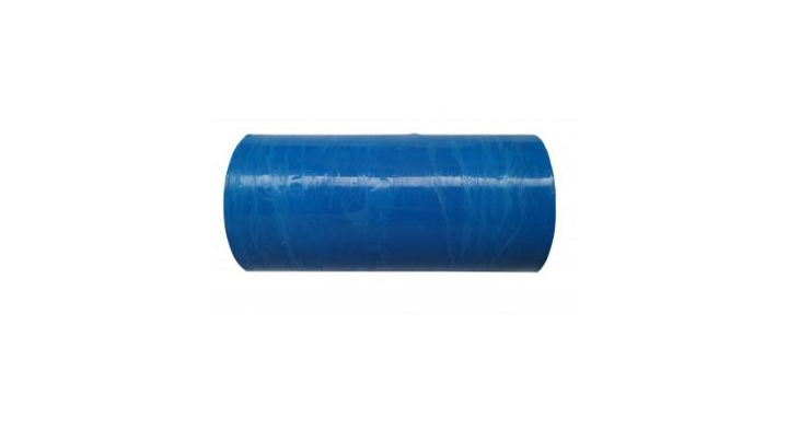 Buisfolie, LDPE, 10cm breed, transparant blauw (rol 10 kg)