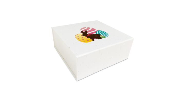 Luxe pasen magneetdozen,Easter eggs (14x14,5x5,7)