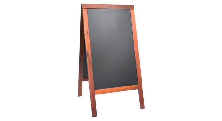 Stoepbord securit 70cmx125cmx4cm mahonie hout(sbsw-m-120)