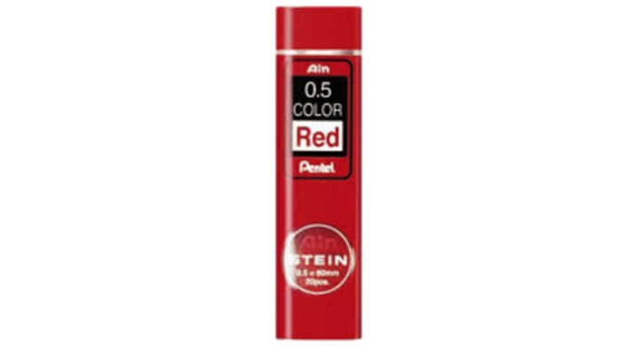 Potloodstift pentel hb 0.5mm 20st rood(c275-rd)
