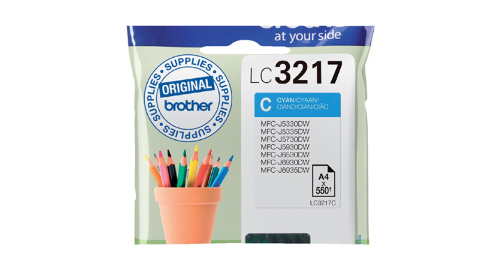 Inkcartridge brother lc-3217 blauw(lc3217c)