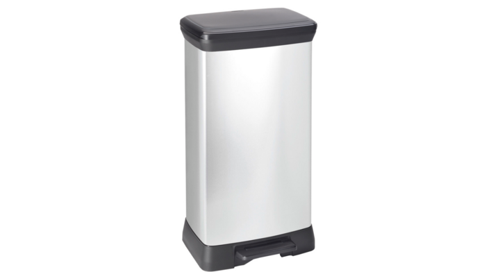 Decobin | Pedaalemmer | 50 Liter | Zilver/Zwart | VB 162005