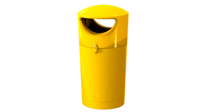 Metro Hooded, afvalbak, 100 liter, geel, VB 719259