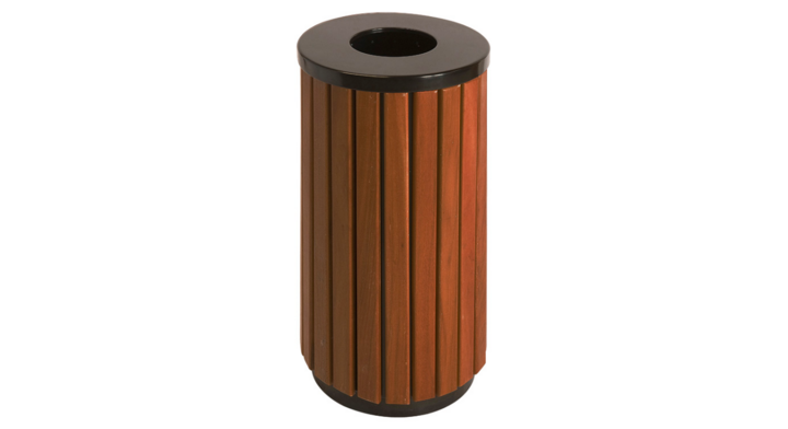 Buitenafvalbak, 40 liter, houtlook/zwart, VB 789457