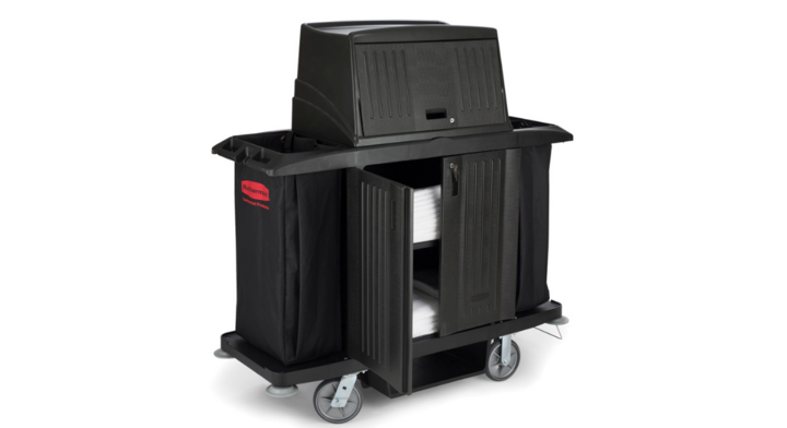 Rubbermaid, afsluitbare deuren voor hotelwagens, zwart