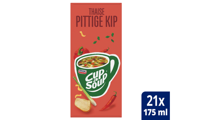 Cup-a-Soup, soep, 175ml, Thaise pittige kip (21 zakjes)