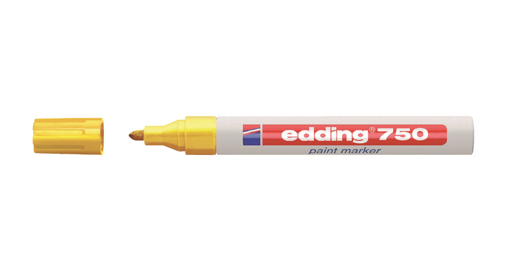 Viltstift edding 750 lak rond 2-4mm geel(840005)