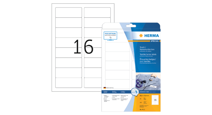 Naambadge etiket herma 4515 88.9x33.8mm wit(4515)