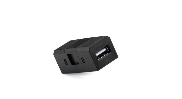 Filex, QI Power-Spot USB extension module, zwart