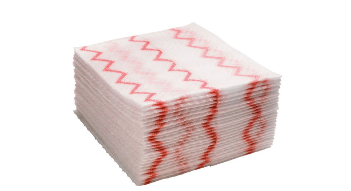Rubbermaid, wegwerp microvezeldoek, 30x30cm, rood, VB 553761 (640 stuks)