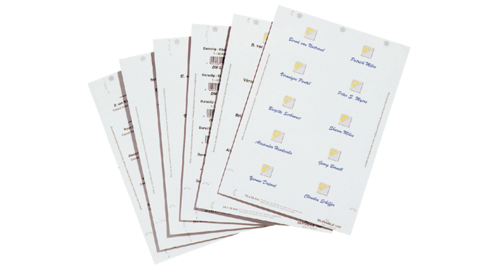 Kaart badge durable duraprint 40x75mm