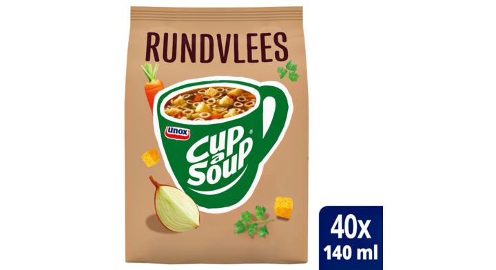 Cup-a-Soup, dispenserverpakking soep, 140ml, rundvlees (40 porties)
