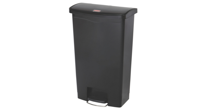 Rubbermaid, Slim Jim pedaalemmer, 68 liter, zwart, VB 224573