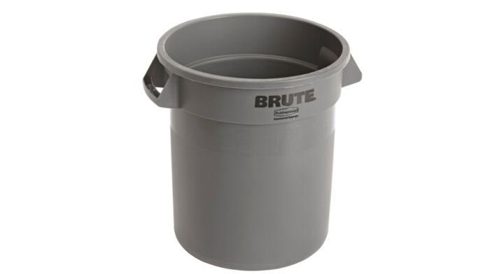 Rubbermaid Brute, ronde afvalbak, 38 liter, grijs, VB 002610