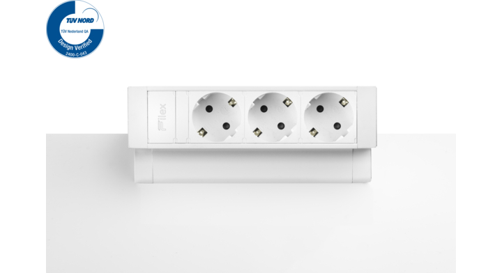 Filex, Power Desk Up 2.0, 3x 230V, wit