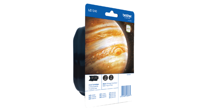 Inkcartridge brother lc-1240 duopack zwart(lc-1240bkbp2)
