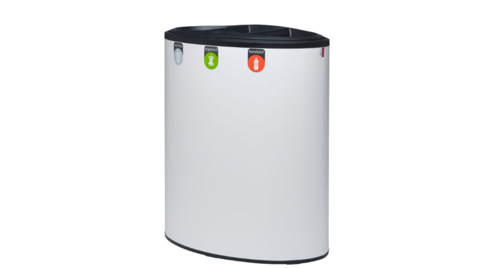 Lune Binc, afvalscheidingsbak, 2x15+20 liter, wit, VB 730704