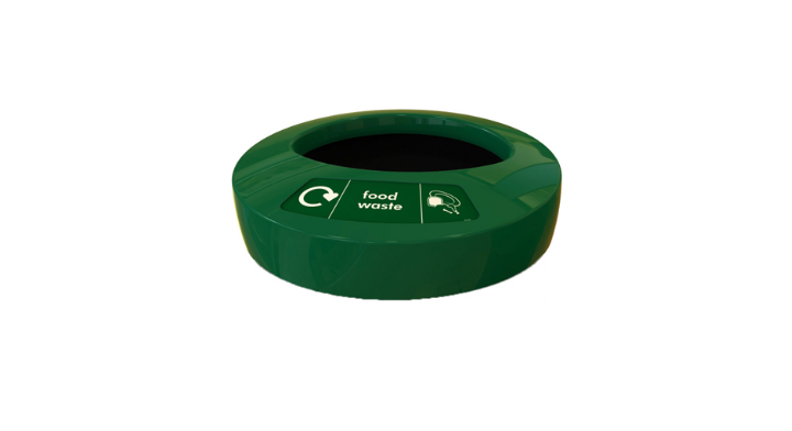 Deksel voor afvalstroom food waste, groen, VB 719327