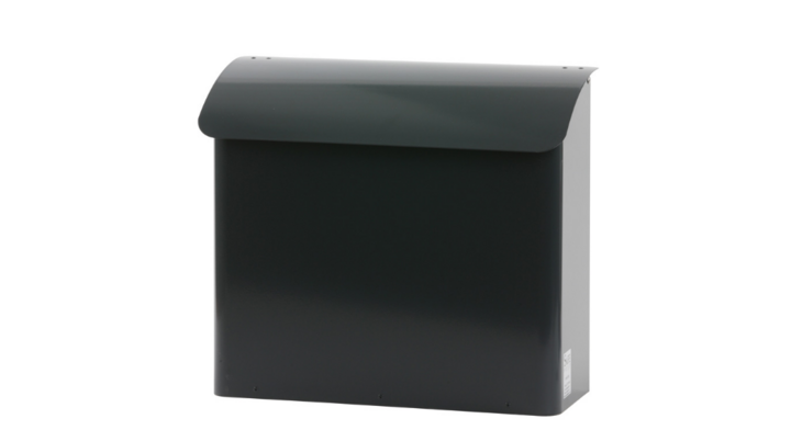 Wandbrievenbus, 415x160x420 mm, brandveilig, antraciet, VB 441075