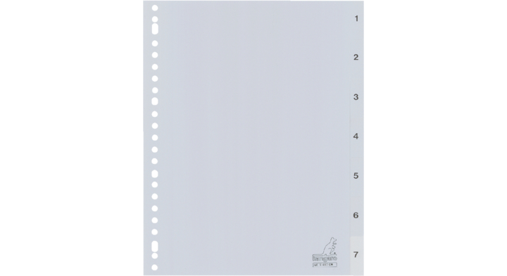 Tabblad kangaro g407cm a4 23r pp 7dlg 1-7 grijs(g407cm)