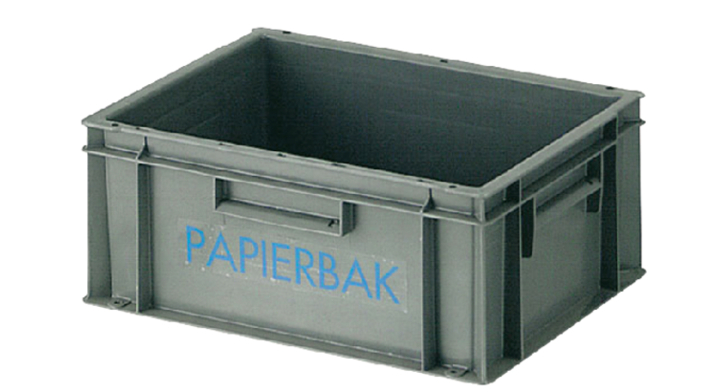 Papierverzamelbak kunststof 40x30x17.5cm grijs