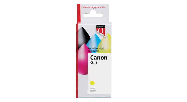 Inkcartridge Quantore can cli-8 geel + chip