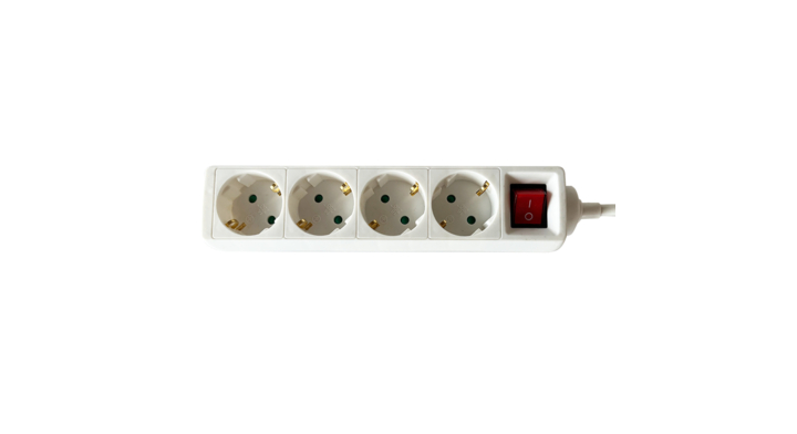 Stekkerdoos brasq  4 voudig 1.4 meter wit(8742608)