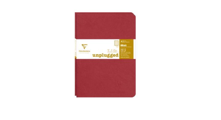 Schrift, clairefontaine, A5, lijn, Rood, (2 stuks)