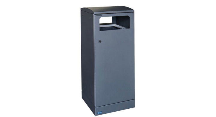 Buitenafvalbak met ashouder, 100 liter, antraciet, VB 197910