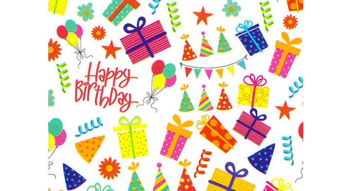 Cadeaupapier 50cmx200m R66701B Happy Birthday