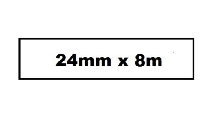 Labeltape quantore tze-251 24mmx8m wit/zwart(q251)