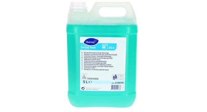 Diversey Suma Total D2.4, krachtige allesreiniger, 5 liter (1 stuk)