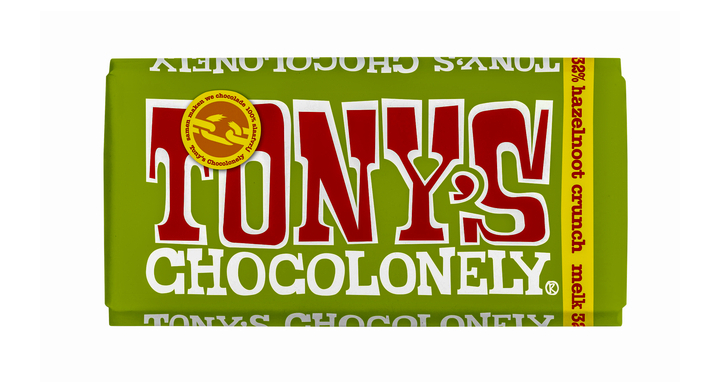 Chocolade tony chocolonely melk hazelnoot crunch(nlrmrhc180)