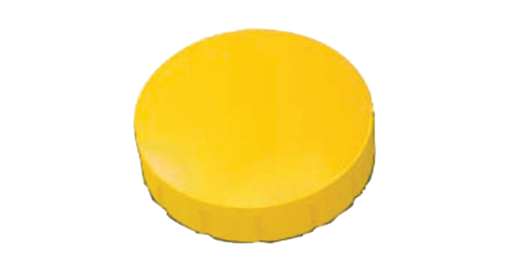 Magneet maul solid 20mm 0.3kg geel(6162013)  ds/10