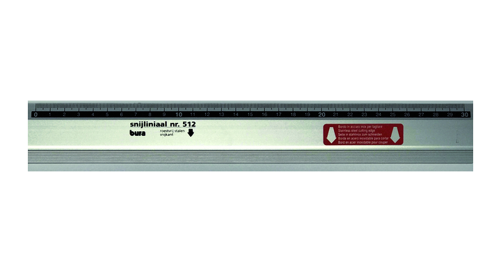 Snijliniaal bura 512 30cm aluminium