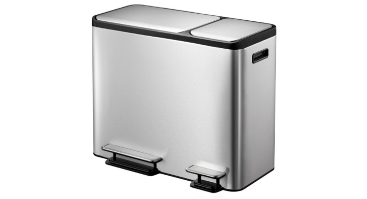 Eko, recycler pedaalemmer, 30+15 liter, mat RVS, VB 912845