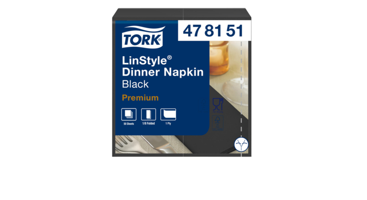 Dinerservet tork linstyle premium zwart 478151(478151)