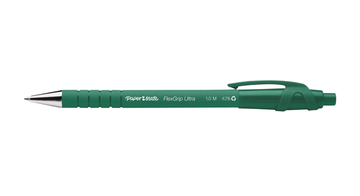 Balpen papermate flexgrip drukknop medium groen