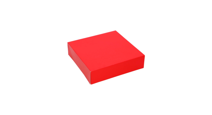 Kerst kransdoos, 227x227x60mm, uni rood (100 stuks)